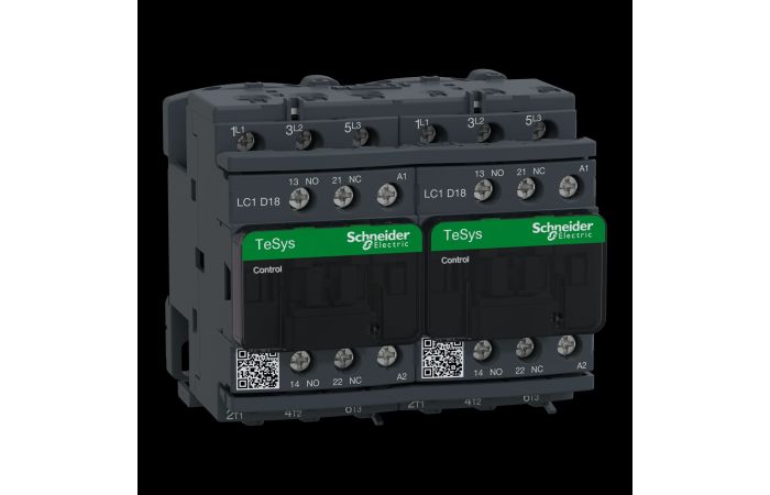 Kontaktorius reversinis 3P 7.5kW 24V DC 2no+2nc LC2D TeSys - SCHNEIDER ELECTRIC