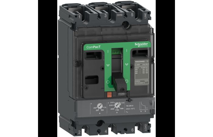 NSX250N 50kA AC 3P3D 160A TMD, C25N3TM160, LV POWER CIRCUIT BREAKERS AND SWITCHES, MCCB OPTIMUM OFFER, COMPACT NSX - SCHNEIDER ELECTRIC (pavadinimas tikslinamas)