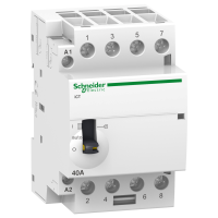 Kontaktorius 4P 40A 230V AC 4no 3 modulių su rankiniu valdikliu iCT40A Acti9 - SCHNEIDER ELECTRIC