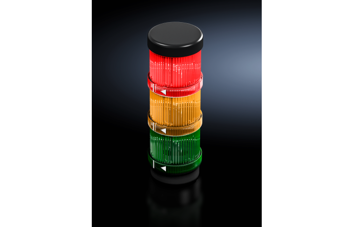 Švyturėlis signalinis 3 spalvų 24V M12x1.5 LED IP65 vamzdžiui SG 2372.101 - RITTAL