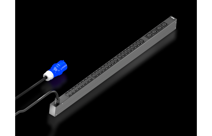 Blokas maitinimo PDU basic 24xC13 4xC19 su kabeliu 3m kištukas CEE 3P 16A DK 7979.115 - RITTAL