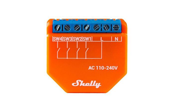 Valdiklis šviesos 110-240V AC Wi-Fi/Bluetooth Shelly Plus I4 - SHELLY