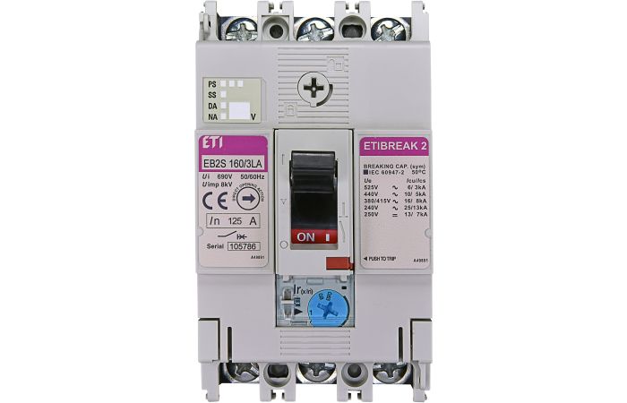 Automatas 3P 125A 16kA EB2S 160/3LA - ETI