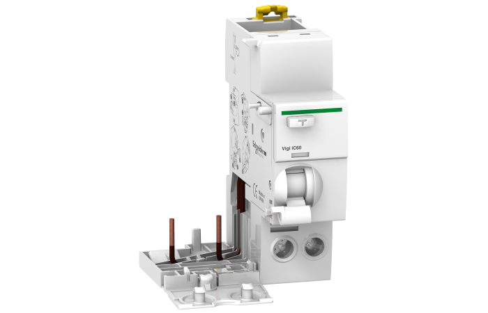 Relė srovės nuotėkio RCCB 2P 25A 100mA su šynele automatui A-tipas Vigi iC60 Acti9 - SCHNEIDER ELECTRIC