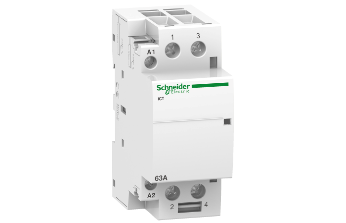 Kontaktorius 2P 63A 220V AC 2no 2 modulių iCT63A Acti9 - SCHNEIDER ELECTRIC