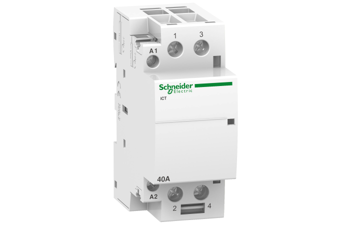 Kontaktorius 2P 40A 230V AC 2no 2 modulių iCT40A Acti9 - SCHNEIDER ELECTRIC