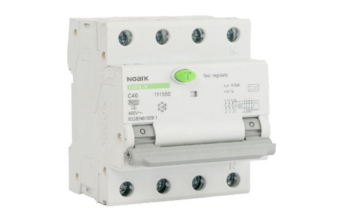 Relė srovės nuotėkio RCBO 4P 16A C 30mA su automatu AC-tipas Ex9NL-N 3P+N C16 30mA - NOARK