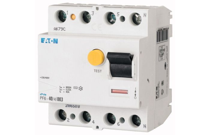 Relė srovės nuotėkio RCCB 4P 25A 30mA AC-tipas PF6-25/4/003 - EATON