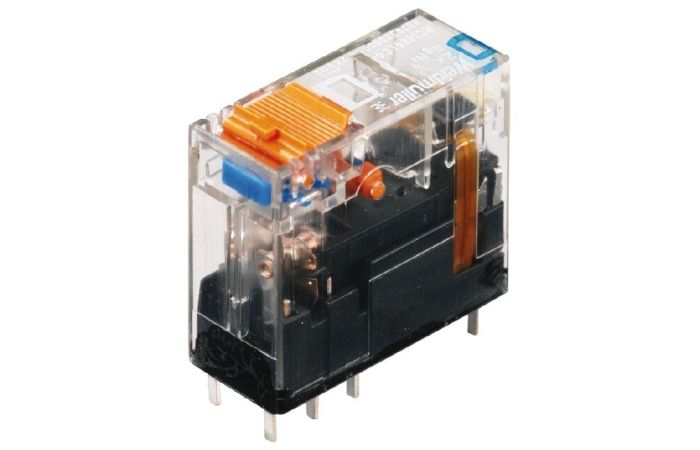 Relė tarpinė 2co 8A 24V AC su test mygt. RCI484R24 - WEIDMULLER