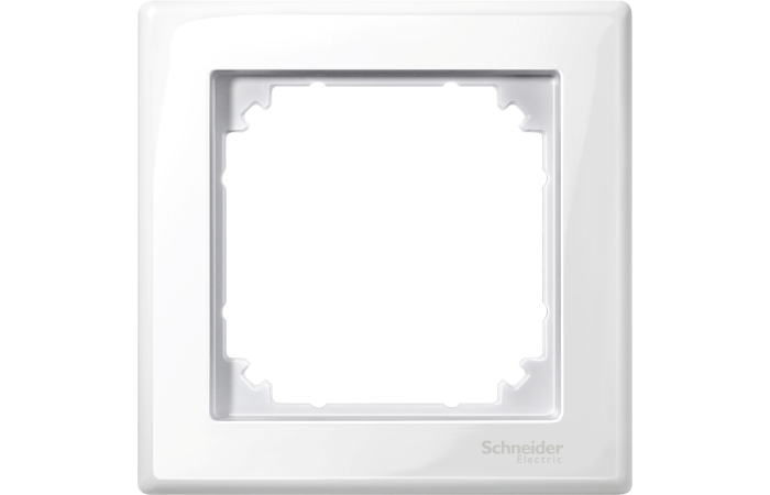 Rėmelis viengubas Melsvai baltas blizgus RAL9010 SYSTEM M - SCHNEIDER ELECTRIC