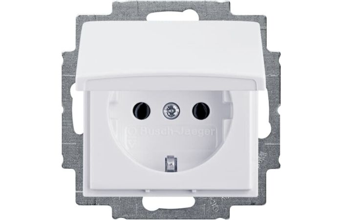 Lizdas p/t SCHUKO su dangteliu IP44 dramblio kaulo spalvos 16A 250V 20 EUK-92-507 BASIC 55 - ABB