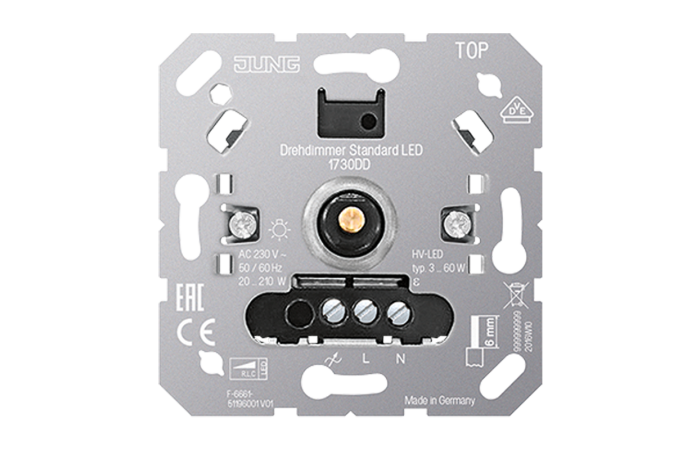 Reguliatorius šviesos p/t 20W-210W LED 3-60W - JUNG