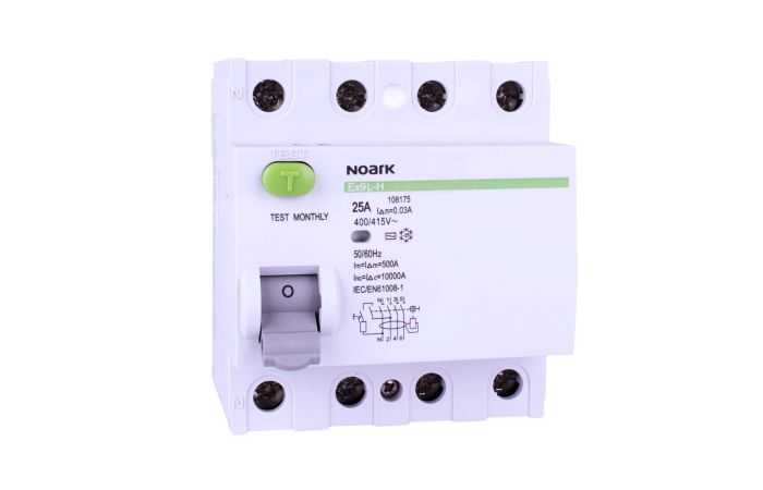 Relė srovės nuotėkio RCCB 4P 63A 30mA AC-tipas Ex9L-N 4P 63A 30mA - NOARK