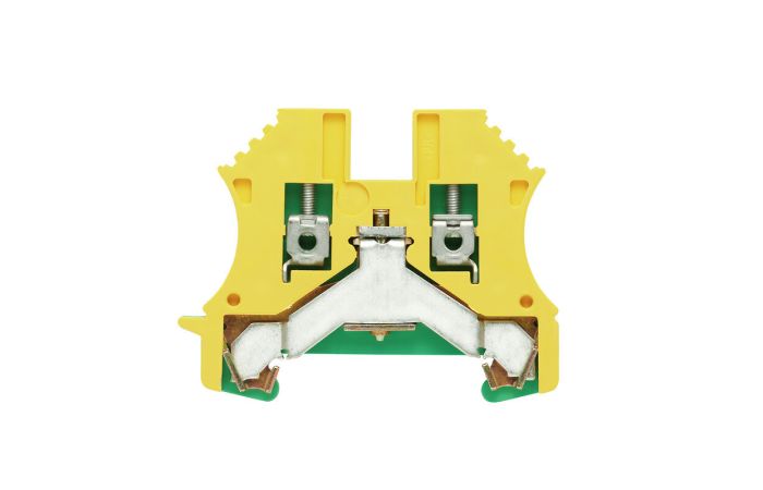 Gnybtas 2.5mm2 geltonai žalias ant bėgelio WPE 2.5 - WEIDMULLER