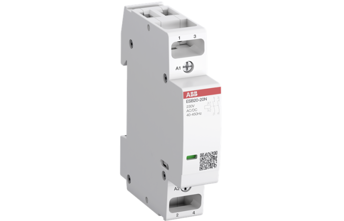 Kontaktorius 2P 20A 2no 230V AC/DC ESB20-20N-06 - ABB