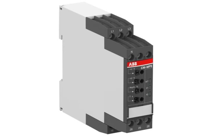 Relė multifunkcinė įtampos kontrolės CM-MPS.21S 2co 3x180-280V AC 0.01-30s - ABB