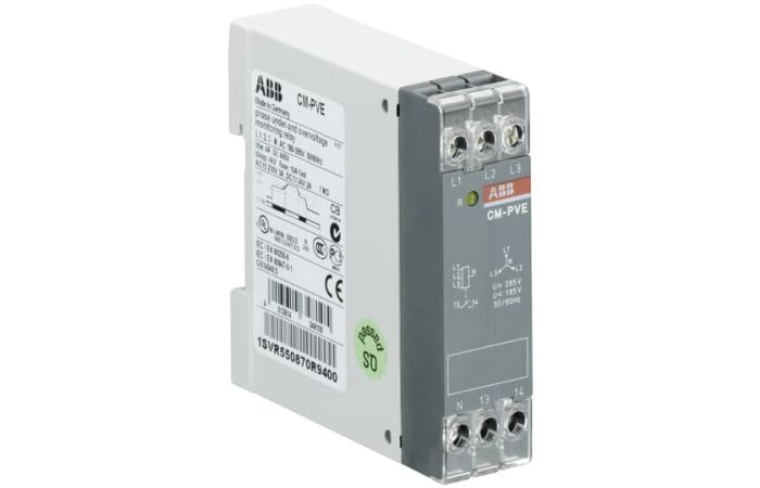 Relė įtampos kontrolės CM-PVE 1no 500ms 185...265V AC - ABB