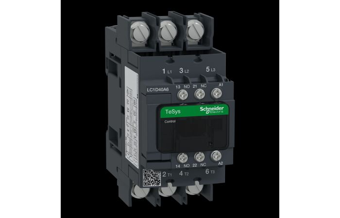 TeSys D3 kontaktorius ?ie diniams pajungimams AC3 1, LC1D40A6M7, , CONTACTORS & MOTOR PROTECTION STANDARD OFFER < 150, TESYS CONTACTORS - SCHNEIDER ELECTRIC (pavadinimas tikslinamas)