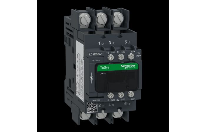 TeSys D3 kontaktorius ?ie diniams pajungimams AC3 2, LC1D50A6BD, , CONTACTORS & MOTOR PROTECTION STANDARD OFFER < 150, TESYS CONTACTORS - SCHNEIDER ELECTRIC (pavadinimas tikslinamas)