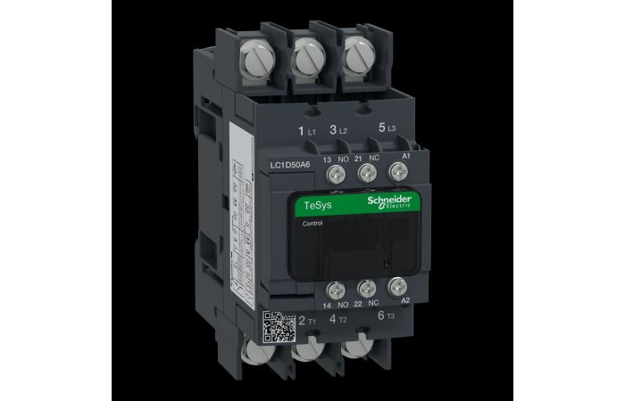 TeSys D3 kontaktorius ?ie diniams pajungimams AC3 2, LC1D50A6F7, , CONTACTORS & MOTOR PROTECTION STANDARD OFFER < 150, TESYS CONTACTORS - SCHNEIDER ELECTRIC (pavadinimas tikslinamas)