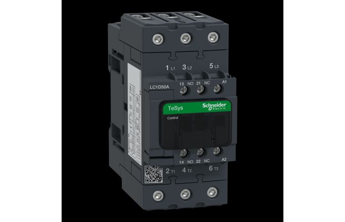 TeSys D3 kontaktorius AC3 22kW 50A, valdymas 120V, LC1D50AG7, , CONTACTORS & MOTOR PROTECTION STANDARD OFFER < 150, TESYS CONTACTORS - SCHNEIDER ELECTRIC (pavadinimas tikslinamas)