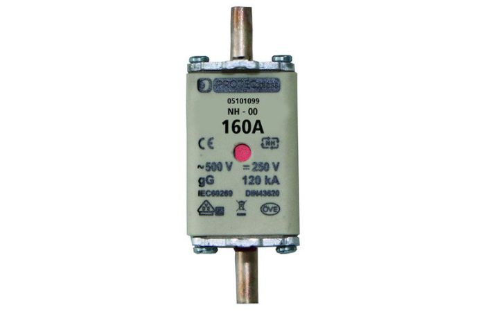 Saugiklis 160A 120kA 500V gG PSI NH00 - PROTEC