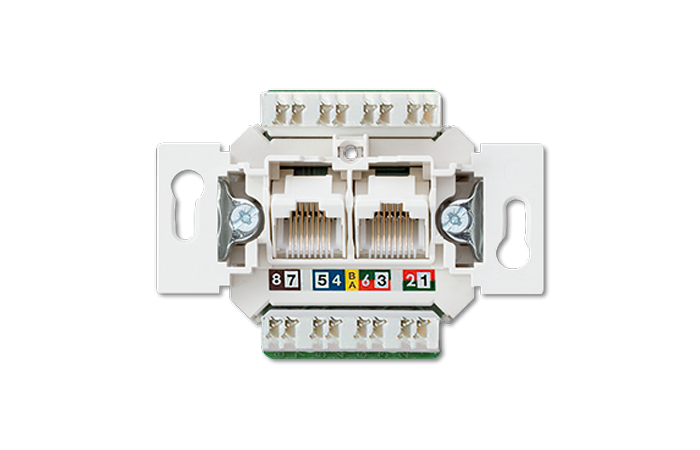 Lizdas kompiuterinis p/t dvigubas UAE8x8UPO mK kat.6 neekranuotas - JUNG