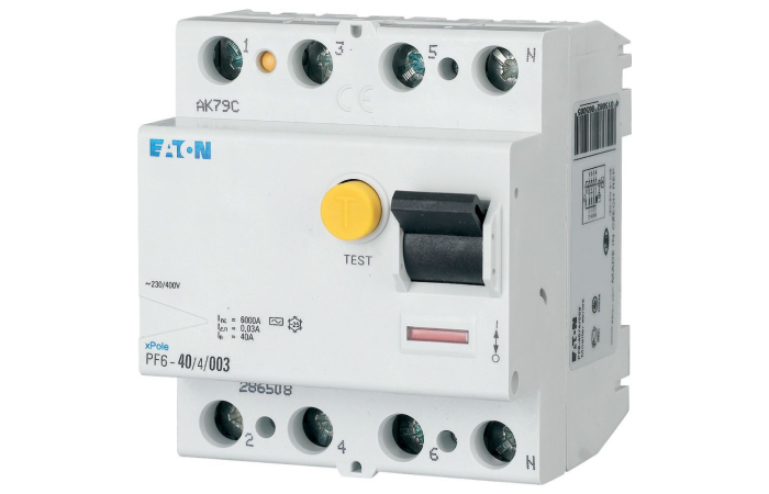 Relė srovės nuotėkio RCCB 4P 40A 30mA AC-tipas PF6-40/4/003 - EATON