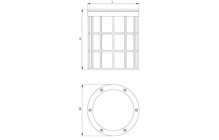 Šviestuvas į/ž LED 13.1W IP67 3000K 1415lm D-200mm H-235mm IK10 Atlas M LED1x1500 D455 T830 L45 - NORTHCLIFFE