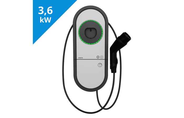 Stotelė įkrovimo montuojama 3.6kW 16A T2 IP54 IK10 su kabeliu 5m RCBO 30mA RCMB 6mA DLM Bluetooth One Home - ENSTO