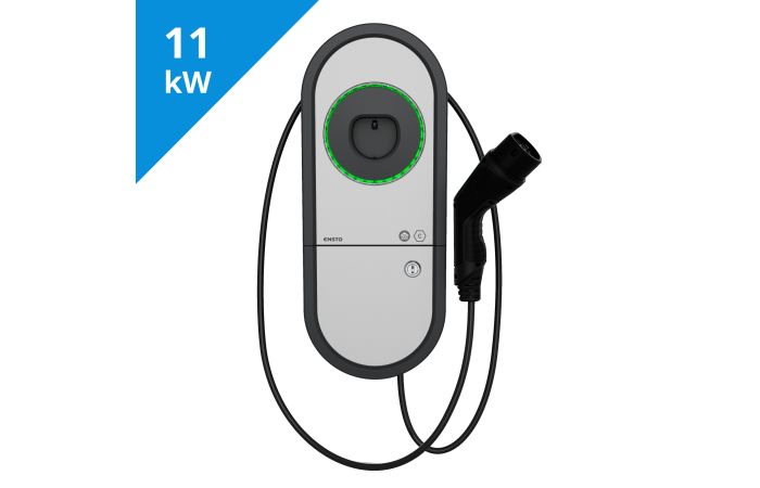 Stotelė įkrovimo montuojama 11kW 3x16A T2 IP54 IK10 su kabeliu 5m RCBO 30mA RCMB 6mA DLM Bluetooth One Home - ENSTO